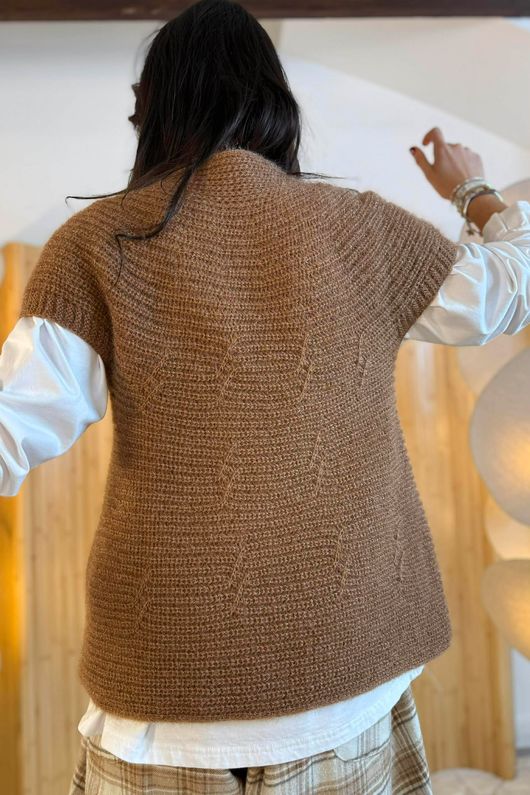 Laney Cap Sleeve Cardigan Copper